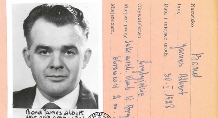 真正的英国007间谍詹姆斯·邦德的文件