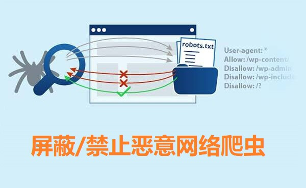 屏蔽恶意垃圾蜘蛛爬虫加速网站访问 保护网站不被恶意刷流量